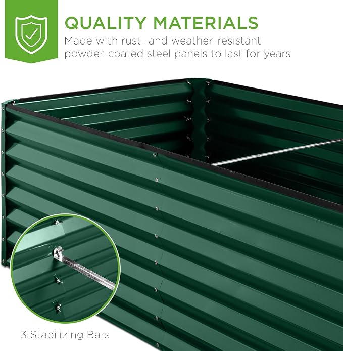 Best Choice Products 8x4x2ft Outdoor Metal Raised Garden Bed, Deep Root Planter - Image 6