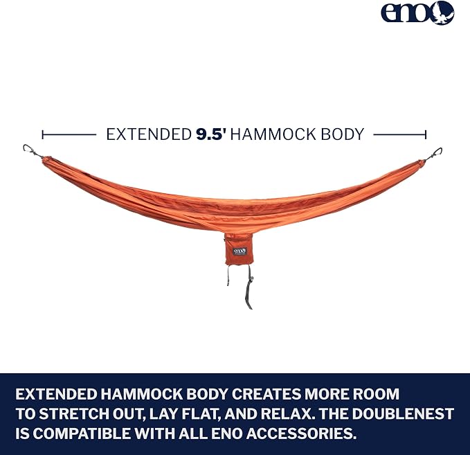 ENO, Eagles Nest Outfitters DoubleNest Lightweight Camping Hammock, 1 to 2 - Image 2