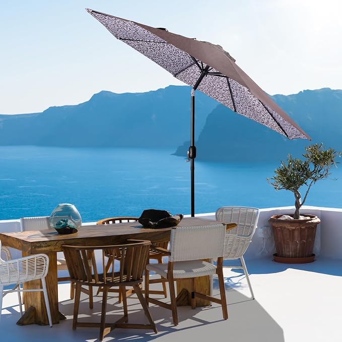 Backyard Expressions 9 ft. Patio Umbrella, Market Table Umbrella w/Tilt and - Image 7
