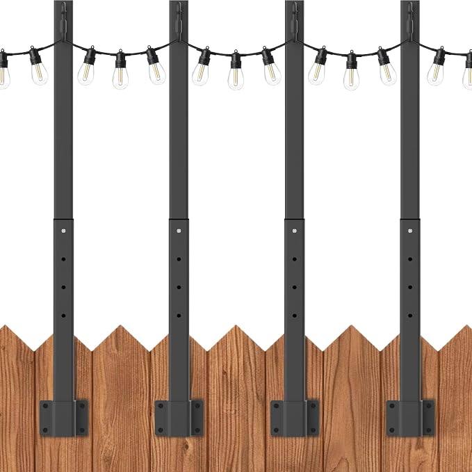 AILBTON 4 Pack 2.8Ft String Light Poles, Light Poles by AILBTON