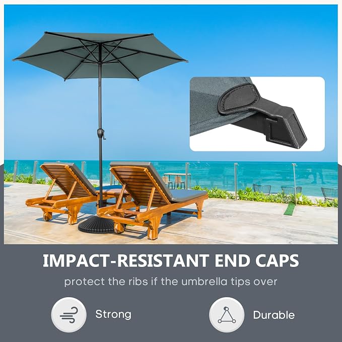 Abba Patio 7.5FT Lyon Outdoor Patio Umbrella Outdoor Table Umbrella - Image 4