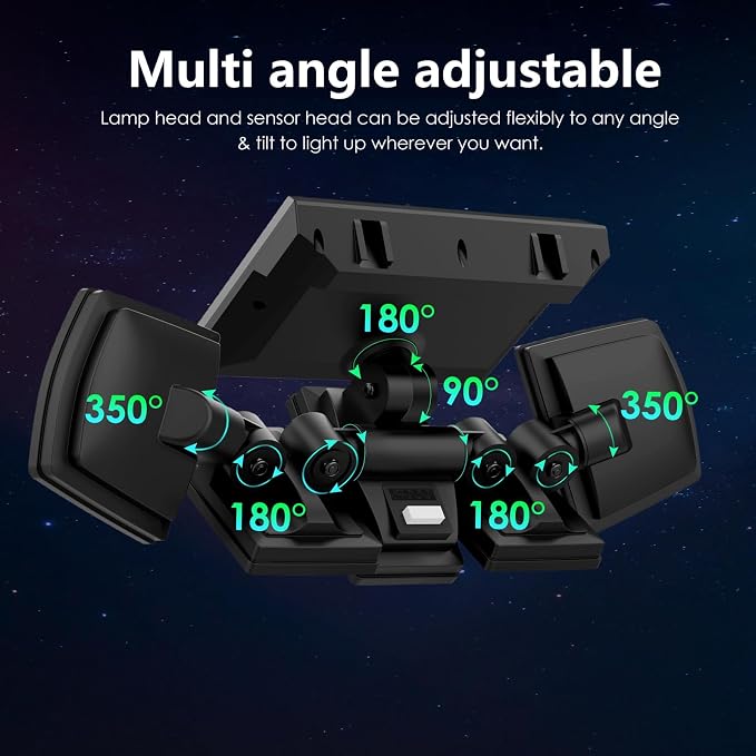 Solar Outdoor Lights, Flood Light Motion Sensor & Dusk to Dawn, Solar - Image 7