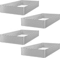 4 Pack 6x3FT Corrugated Galvanized Steel Raised Garden Bed Outdoor, Metal Above by CATMANOR