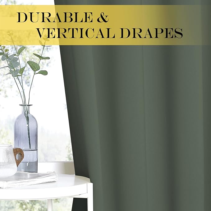 NICETOWN Room Divider Curtain 132 Inches Long, Wide Blackout Sliding Door - Image 4