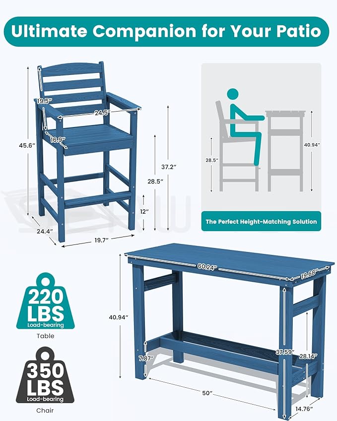 SERWALL Outdoor Bar Set - Image 4