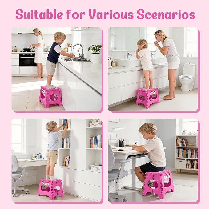 ACSTEP Folding Step Stool 11 Inch, Sturdy Plastic Foldable Step Stool - Image 5