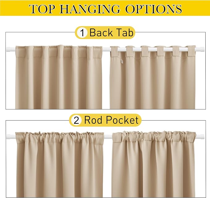 NICETOWN 2 Panels Outdoor Curtains - Image 3