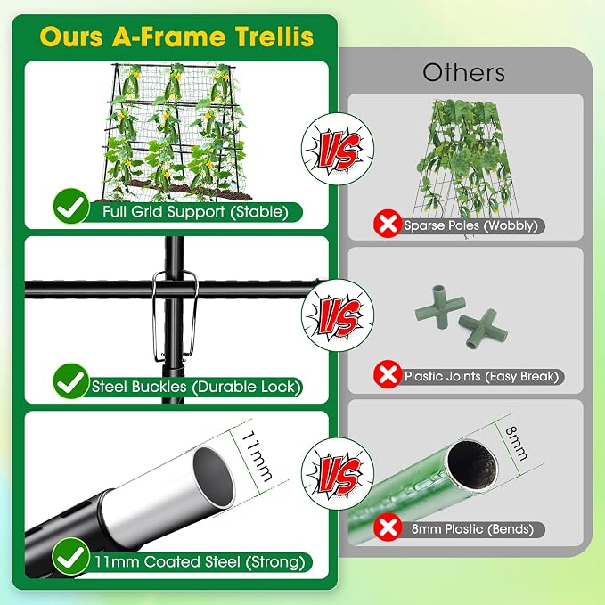 Cucumber Trellis, Metal Garden Trellis - Image 4