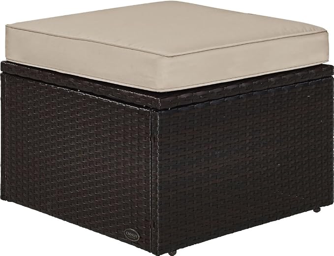 Crosley Furniture Palm Harbor Wicker Outdoor Ottoman Foot Rest by CrosleyFurniture
