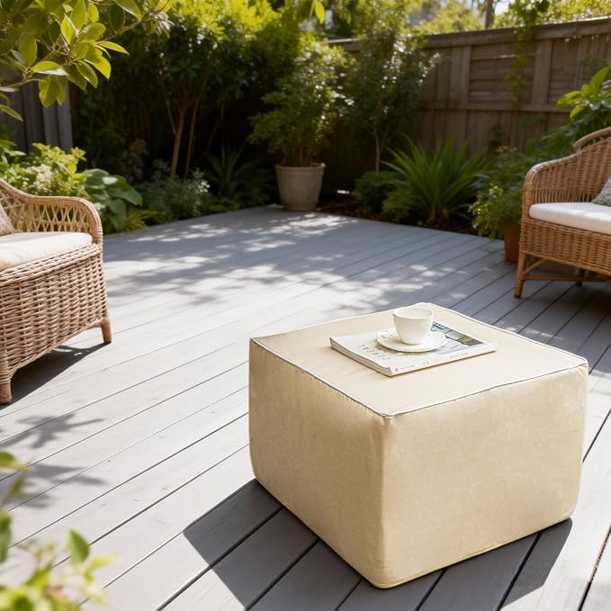 Outdoor Ottoman 20x20x14 Inches Outdoor Square Ottomans - Image 7
