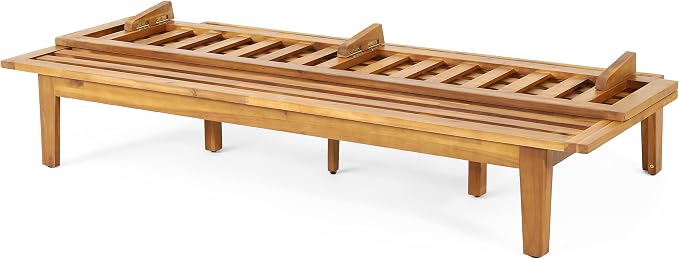 Christopher Knight Home Jill Daybed, Teak + Beige - Image 4