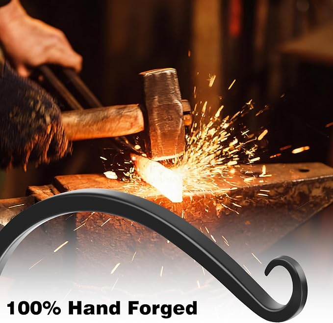Gtongoko 2 Pack 10 Inch Plant Hangers Outdoor Metal, Plant Hooks - Image 5