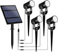 T-SUNUS Christmas Solar Garden Spotlight White Outdoor, 4-in-1 Spot Lights by T-SUNUSLighting
