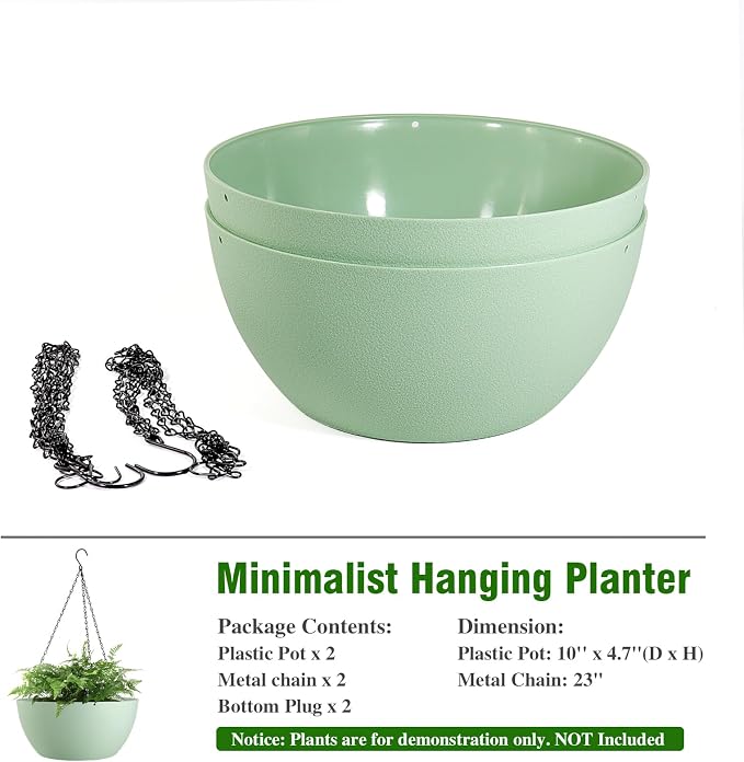 10 inch Hanging Planters for Outdoor Indoor Plants - Image 4
