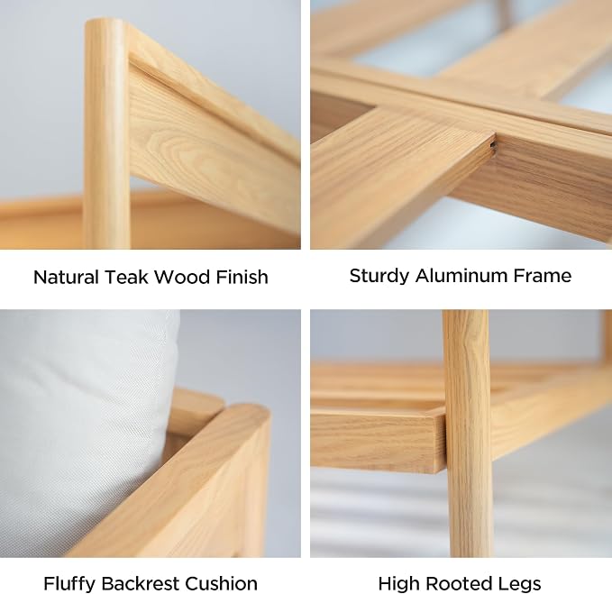 Acanva Modern Outdoor Patio Furniture Set, All-Weather Aluminium Conversation - Image 8
