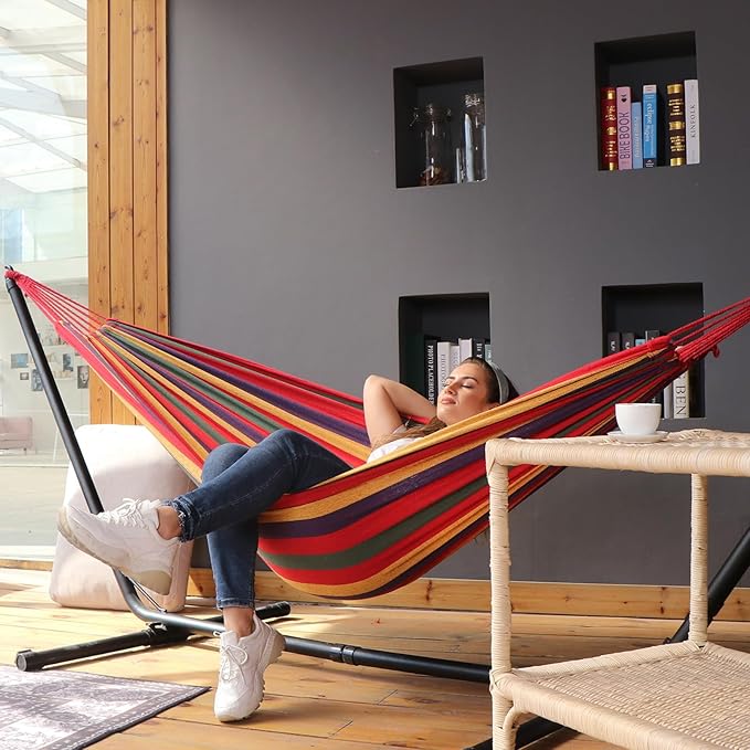 ANYOO Cotton Hammock Portable Camping Hammocks - Image 7