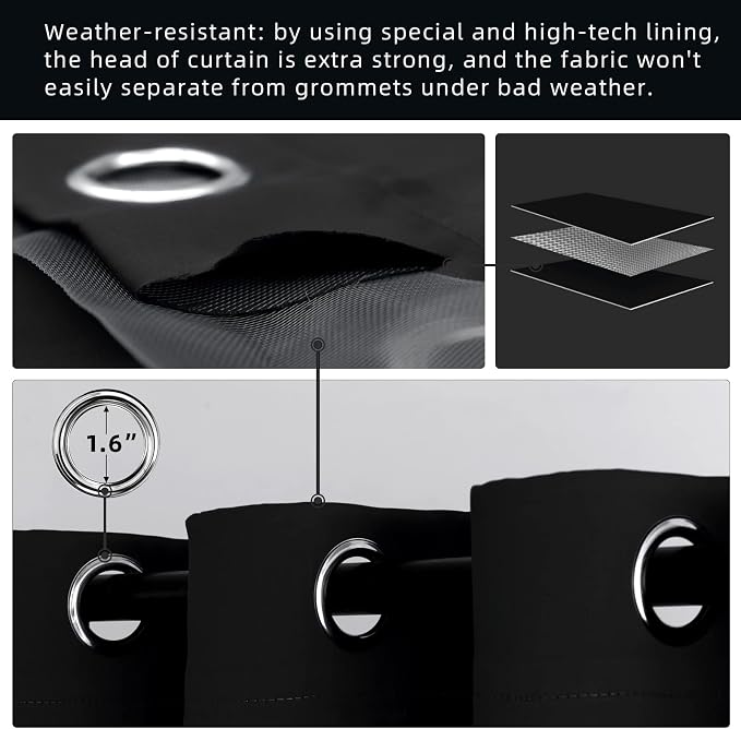 Outdoor Indoor Curtains W84 x L84 - Image 3
