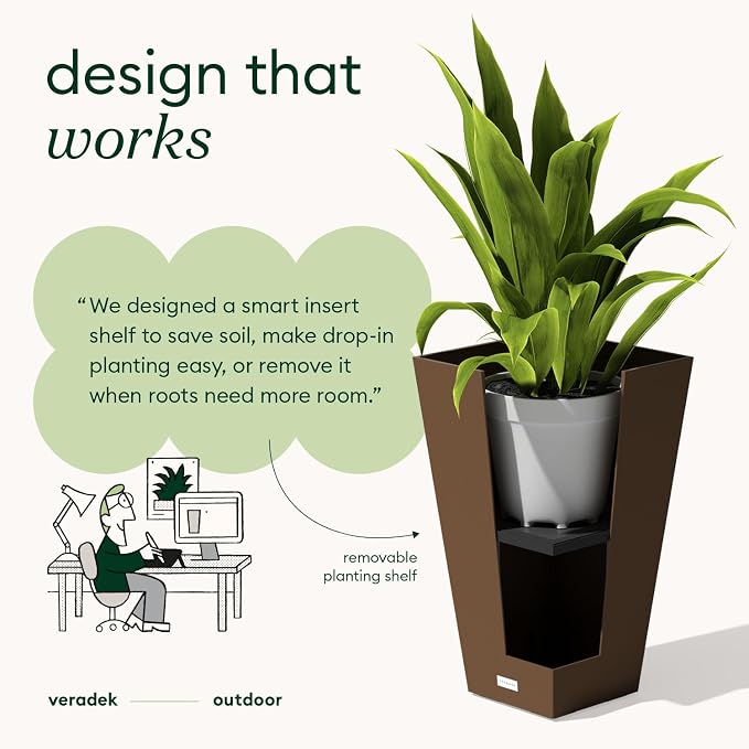 Veradek V-Resin Indoor/Outdoor Taper Planter - Image 8