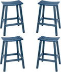 Weatherproof Bar Stools Set of 4, Saddle Seat, Bar Height Stools by LAHAAP