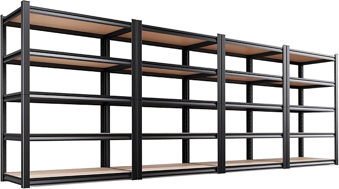 AOAORRG Set of 4 Garage Shelving Heavy Duty Storage Shelves, Metal Adjustable by Unknown