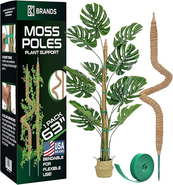 63'' Bendable Moss Pole Monstera Plant Support by K-BRANDS