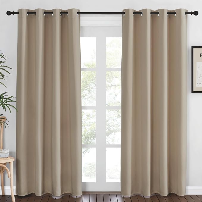 NICETOWN Blackout Curtains 84 Inch Length, Thermal Insulated Room Darkening by NICETOWN