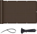 LOVE STORY 3.3'x19.7' Brown Balcony Screen Privacy Fence Cover UV Protection by LOVESTORY
