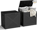 31 Gallon Outdoor Storage Box, Large Resin Deck Box by Unknown