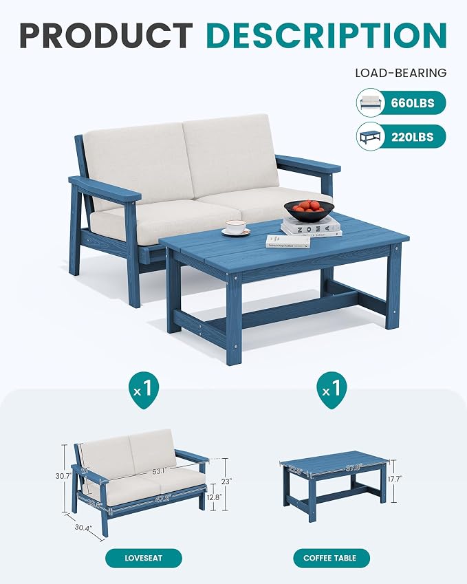 SERWALL Outdoor Loveseat - Image 2