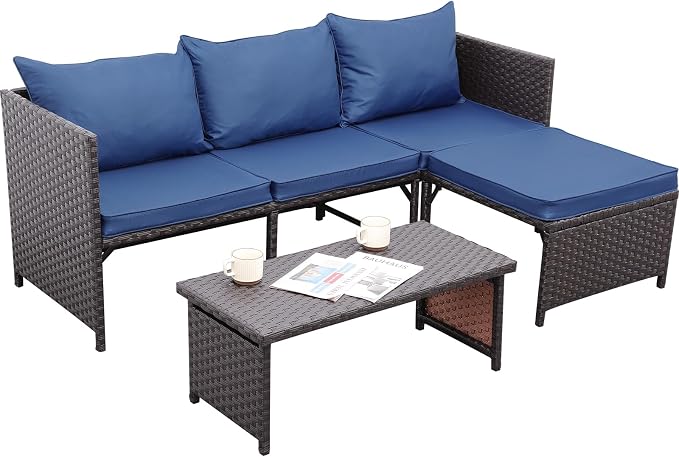 Valita Outdoor Furniture Set 3 Piece Patio Set Patio Conversation Sets Outdoor - Image 7