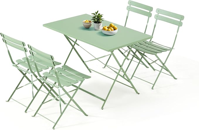 MELLCOM 5-Piece Foldable Patio Dining Set by MELLCOM