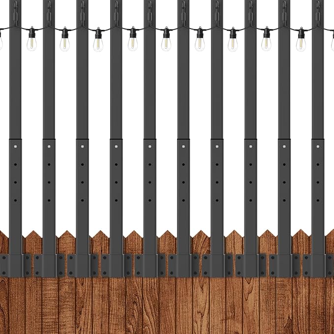 AILBTON 10 Pack 2.8Ft String Light Poles, Light Poles by AILBTON