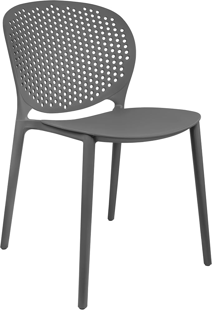 2xhome Set of 4 Patio Dining Chairs | Modern Stackable Outdoor Pool Side Chair - Image 6