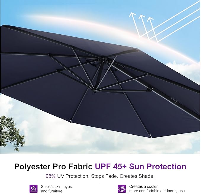 PURPLE LEAF 11 Feet Patio Umbrella - Image 6