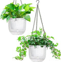 Melphoe 2 Pack Self Watering Hanging Planters Indoor Flower Pots, 6.5 Inch by Melphoe