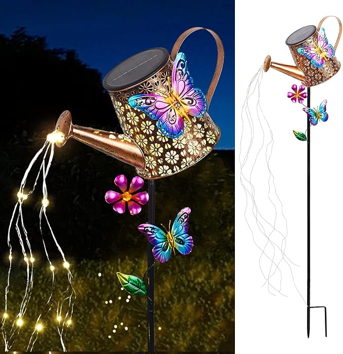 Solar Watering Can with Lights Outdoor Garden - Image 3