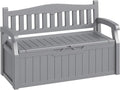 80-Gallon Outdoor Storage Bench, Waterproof Deck Box by Acurax