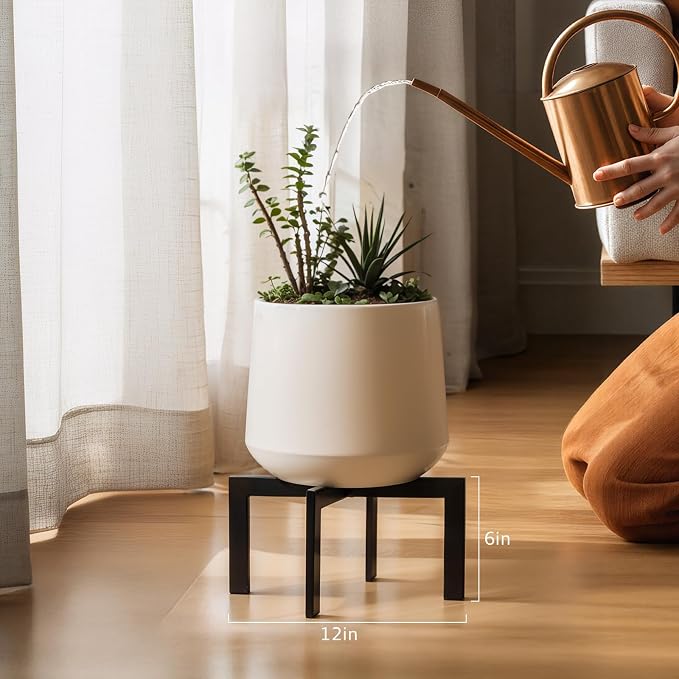 IZIDDO 4 Pack Plant Stand Indoor Outdoor, Metal Mid-Century Pot Stand, Modern - Image 3