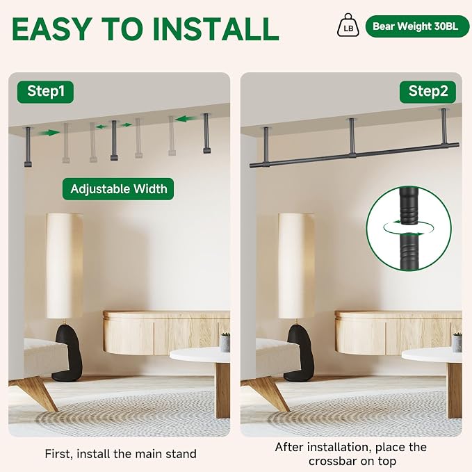 2 pcs Hanging Planters Rod, Plant Hanger Indoor - Image 4