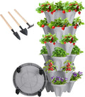 GameXcel Vertical Planter 6 Tier Stackable Planters Garden Planters Strawberry by GameXcel