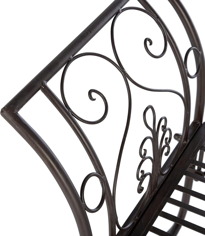 Safavieh PAT5016B Outdoor Collection Adina Rustic Brown Wrought Iron 51-inch - Image 8