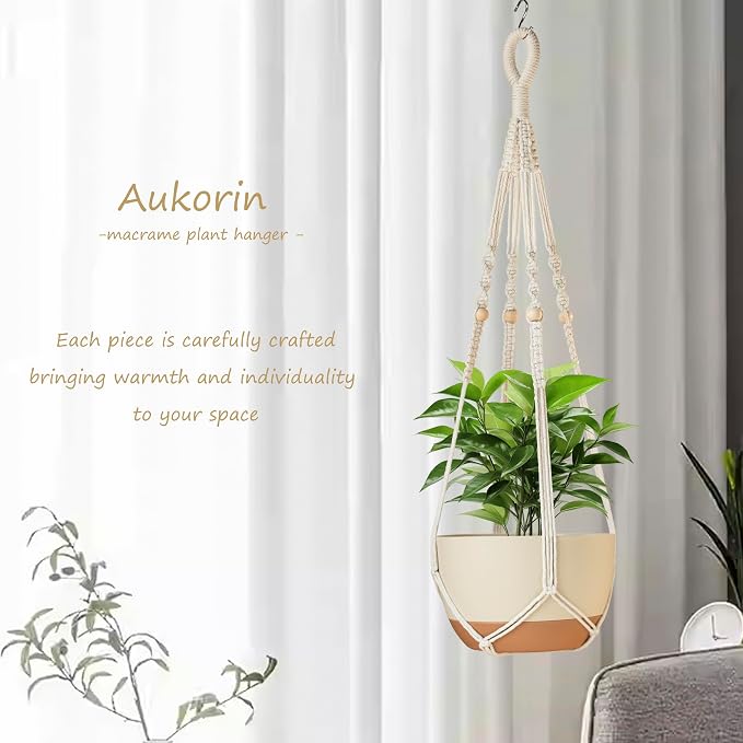 35 Inch Macrame Plant Hanger Indoor - Image 6