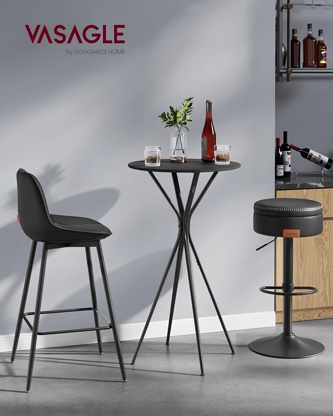 VASAGLE Bar Table, Round Cocktail High Top Pub Bistro Table - Image 6