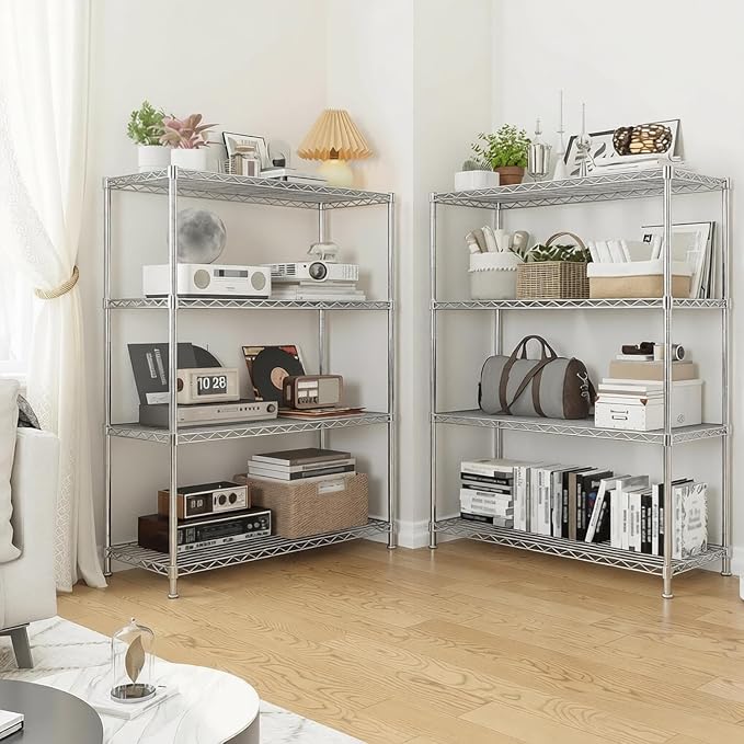 Xcity Storage Shelves, 4 Tier Heavy Duty Metal Shelving Unit - Image 6