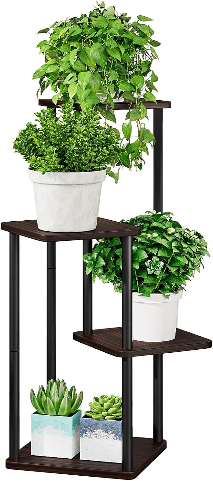 AZERPIAN Plant Stand 4 Tier Indoor Metal Flower Shelf by AZERPIAN