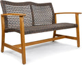 IDZO Harmonie 800lbs Capacity Outdoor Loveseat Furniture, FSC Certified Acacia by Idzo