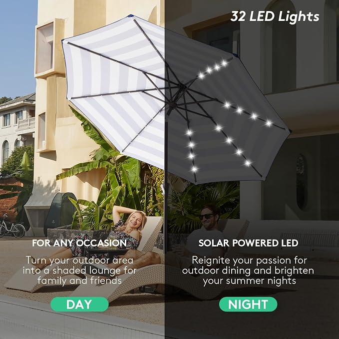 JEAREY 9FT Outdoor Patio Umbrella - Image 3