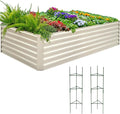 Quictent Galvanized Raised Garden Bed 8x4x2 Ft Tall Metal Planter Box by QUICTENT