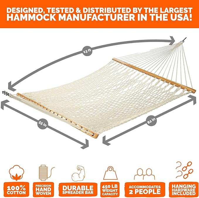Castaway Living 13 ft. Double Traditional Hand Woven Navy Polyester Rope - Image 2