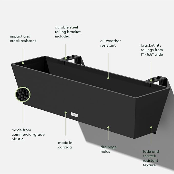 Veradek Pure Series Railing Planter - Image 3